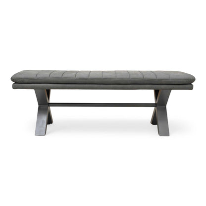 ‘Moon’ Grey Fabric 140cm Dining Bench