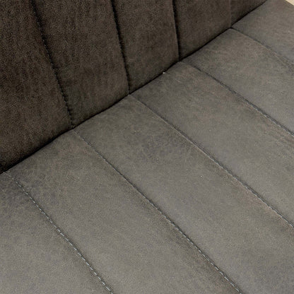 ‘Moon’ Grey Fabric 140cm Dining Bench + 2 Cantilever Dining Chairs