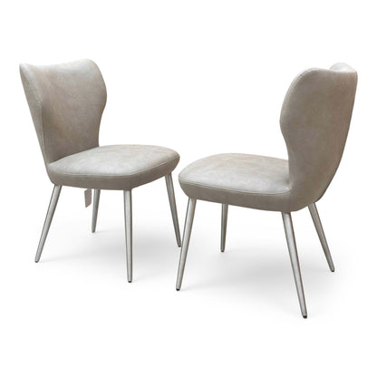 High-angle shot of the set of 2 chairs, providing a perspective on their footprint and styling potential in a home setting.