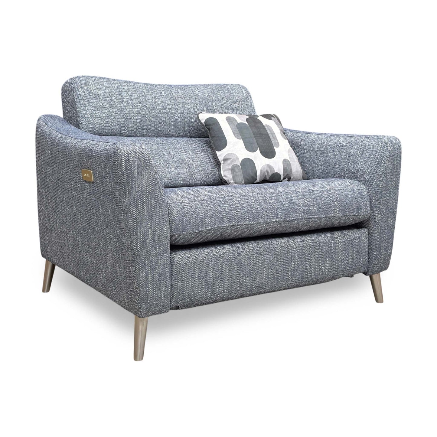 ‘Moderna’ Blr Marine Blue Sw Fabric Snuggler Power Recliner Chair