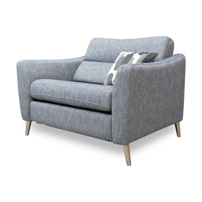 ‘Moderna’ Blr Marine Blue Sw Fabric Snuggler Power Recliner Chair