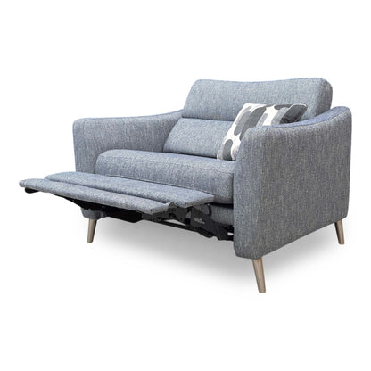 ‘Moderna’ Blr Marine Blue Sw Fabric Snuggler Power Recliner Chair