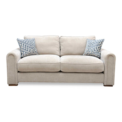 ‘Archy’ Taupe Fabric 200cm Midi Arm 3 Seater Sofa
