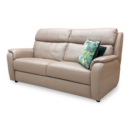 Nicoletti ‘Vito’ Botero Taupe 2152 Leather 3 Seater Sofa