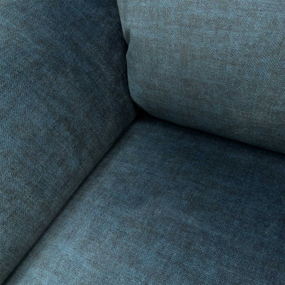 'Utah' Giula Dark Blue Velvet 3 Seater Power Recliner Sofa with Power Headrests Power Lumbar and Heated Seats