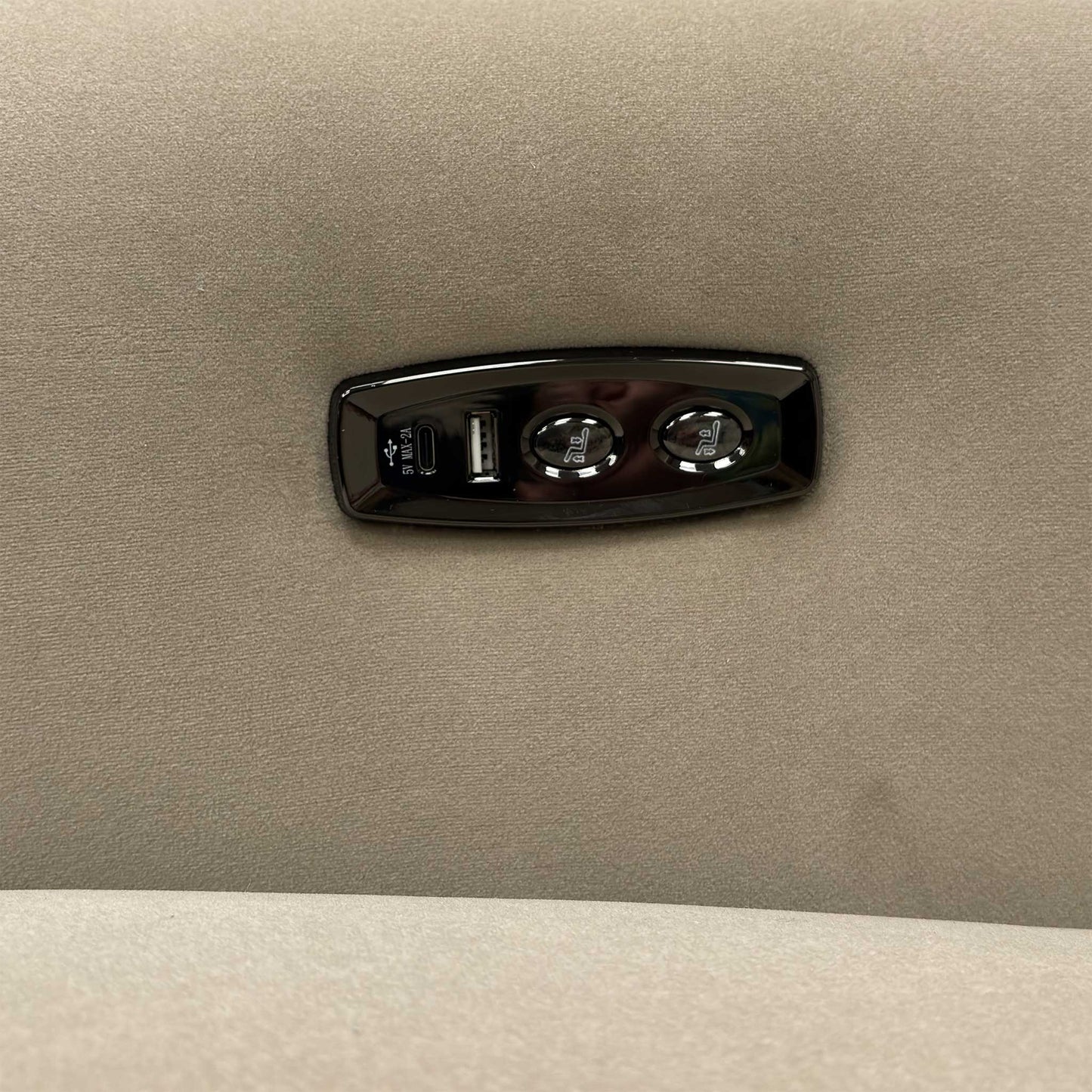 'Nixon' Fab-Meg-R32 Light Khaki Velvet 2 Seater Power Recliner Sofa