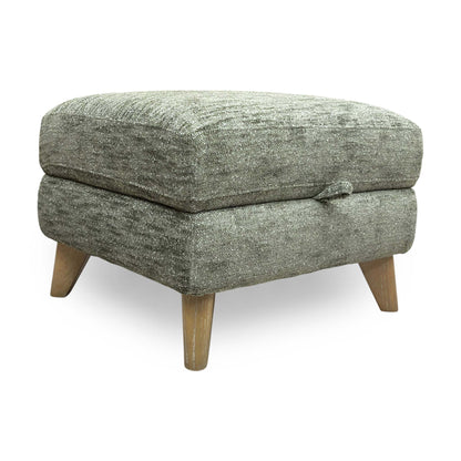 'Malmo' Fab-Mga-R11 Olive Green Fabric Storage Footstool
