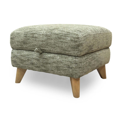'Malmo' Fab-Mga-R11 Olive Green Fabric Storage Footstool