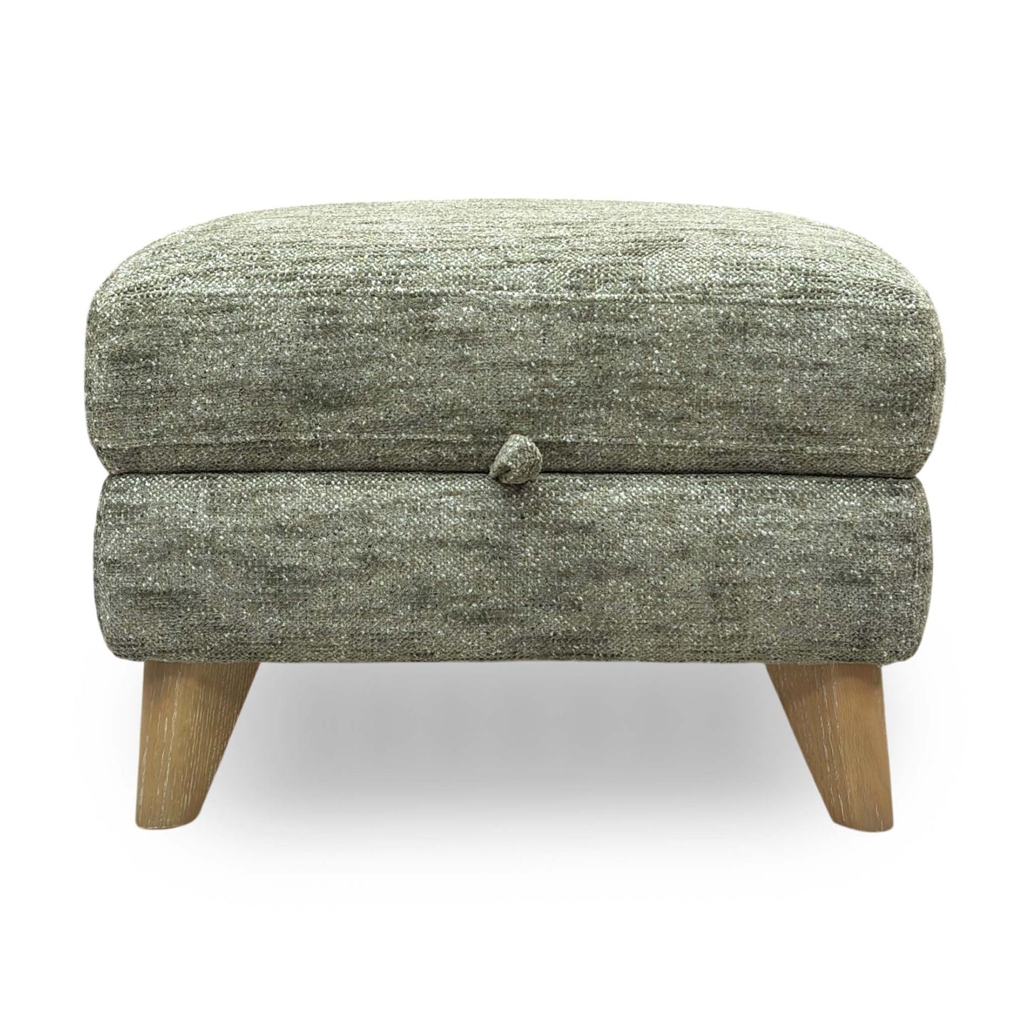 'Malmo' Fab-Mga-R11 Olive Green Fabric Storage Footstool
