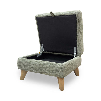 'Malmo' Fab-Mga-R11 Olive Green Fabric Storage Footstool