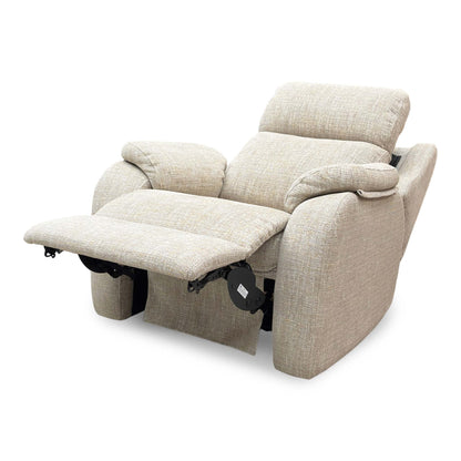 G Plan ‘Kingsbury C030 Kampala Beige Power Recliner Chair with Power Headrest and Power Lumbar