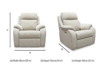 G Plan ‘Kingsbury C030 Kampala Beige Power Recliner Chair with Power Headrest and Power Lumbar