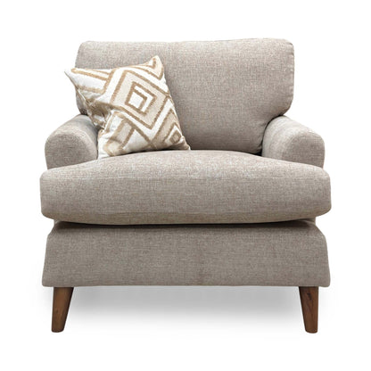 'Jackson’ Mink Fabric Armchair