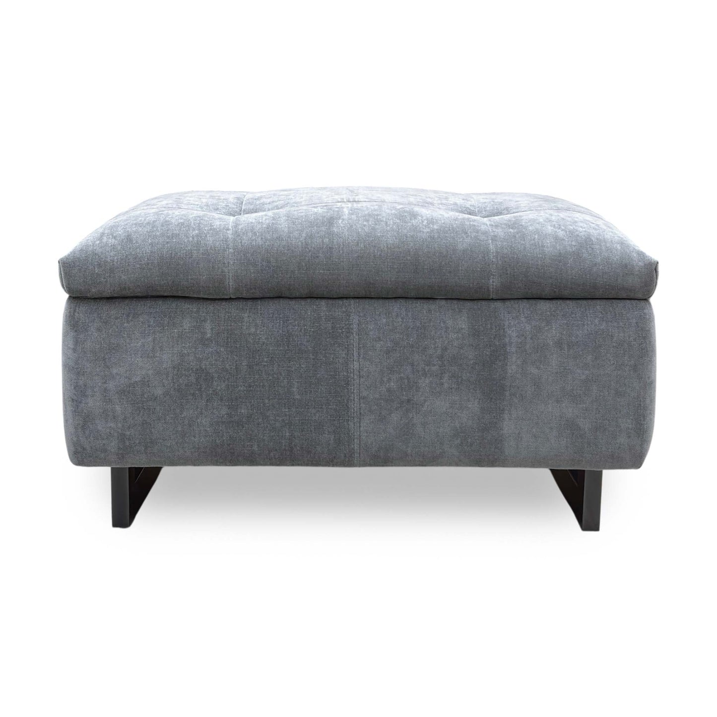 ‘Gisella’ Manhattan Charcoal 58003 Fabric Large Footstool