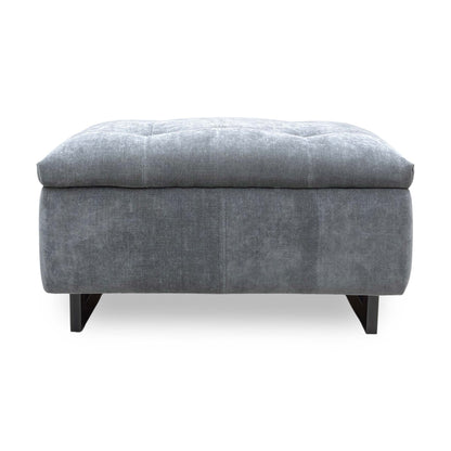 ‘Gisella’ Manhattan Charcoal 58003 Fabric Large Footstool
