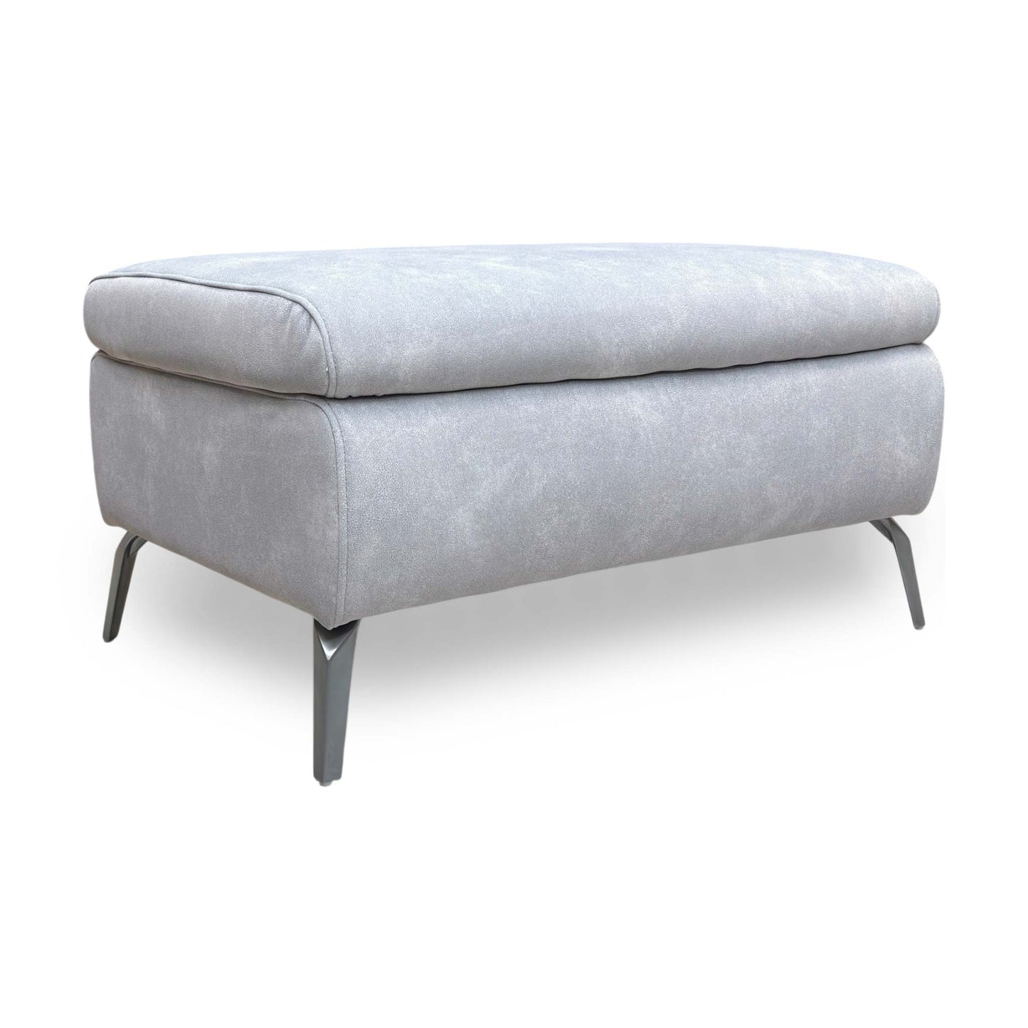 'Daytona' Dexter Smoke Velvet Footstool