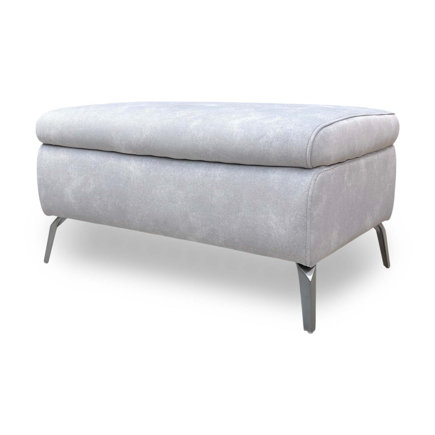 'Daytona' Dexter Smoke Velvet Footstool