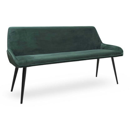 ‘Saigon’ Forest Green Velvet Dining Bench