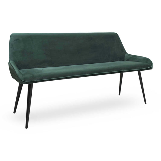 ‘Saigon’ Forest Green Velvet Dining Bench