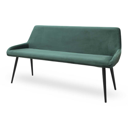 ‘Saigon’ Forest Green Velvet Dining Bench