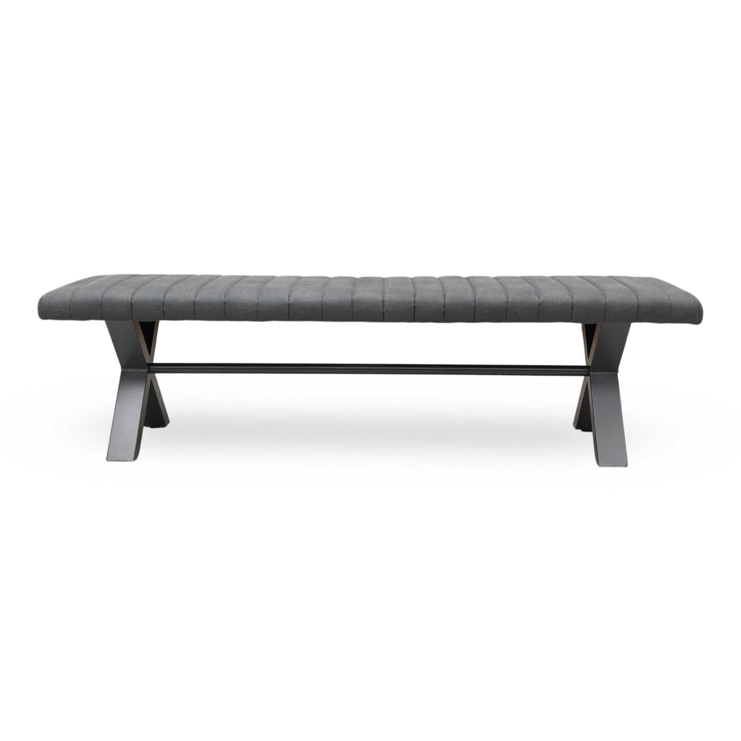 ‘Moon’ Grey Fabric 180cm Dining Bench