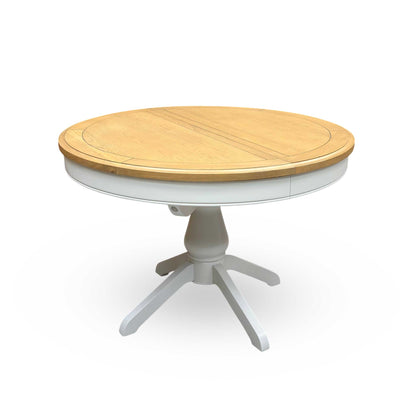 Side profile view of the table, emphasizing the clean edges of the tabletop and the strong, structured design of the legs and base layout.
