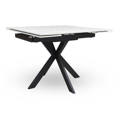 ‘Clio’ Ceramic Top 100cm Draw Leaf Extending Dining Table