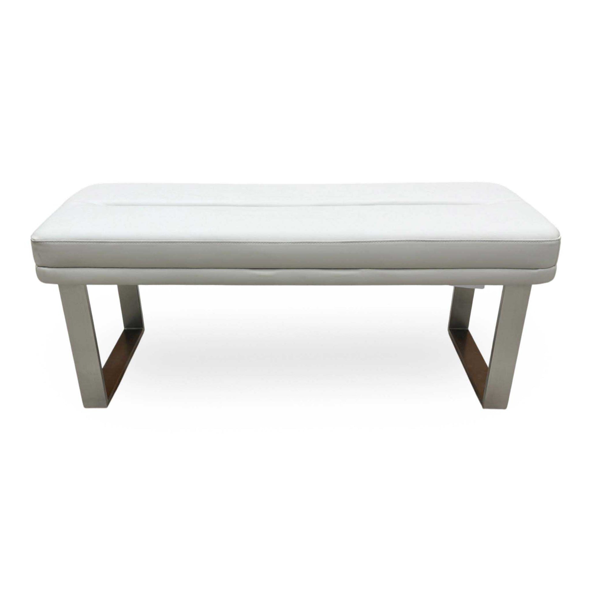 'Avorio' Marble-Effect Ceramic Top Swivel Extending Dining Table with Neutral Faux Leather Left Hand Facing Corner Dining Bench & Low Dining Bench Furniture Village