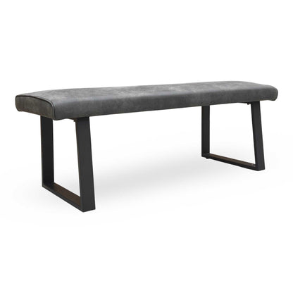 ‘Hugo’ Grey Fabric Dining Bench