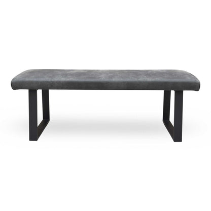 ‘Hugo’ Grey Fabric Dining Bench