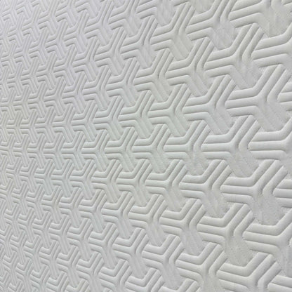 Close-up of the QuickRefresh™ cover fabric, highlighting the breathable knit and the easy-to-use zipper for removal.