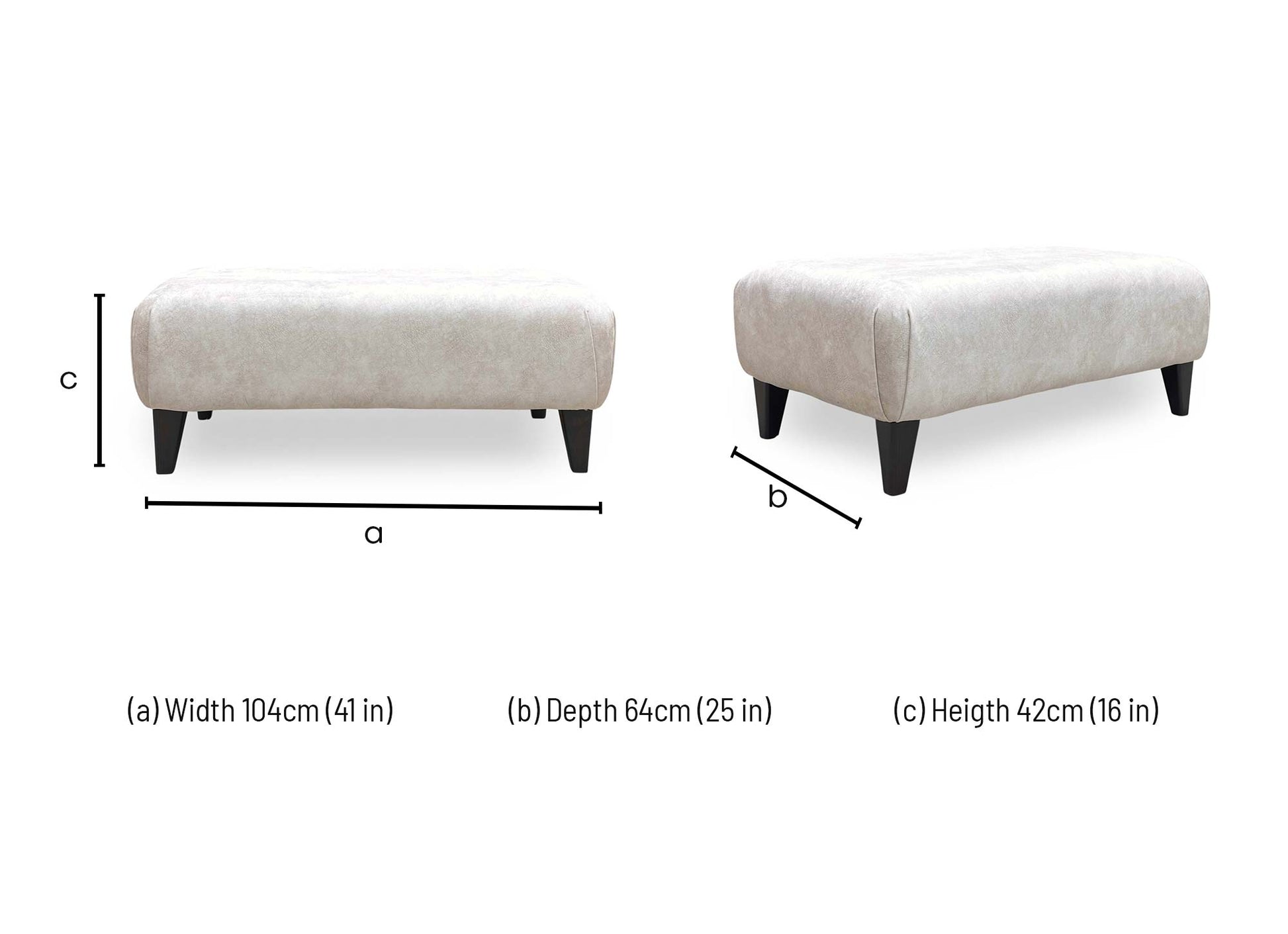 ‘Aura' Kenzo Cream Dw Footstool - product photo 6