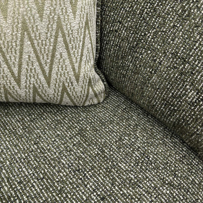 'Theodore' Olive Green Woven Fabric Formal Back Love Chair