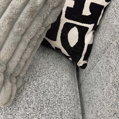 ‘Serena’ Zara Grey Woven Fabric Formal Back 2 Corner 2 Sofa