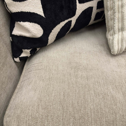 ‘Serena’ Derwent Truffle Linen Fabric Formal Back 2 Corner 2 Sofa