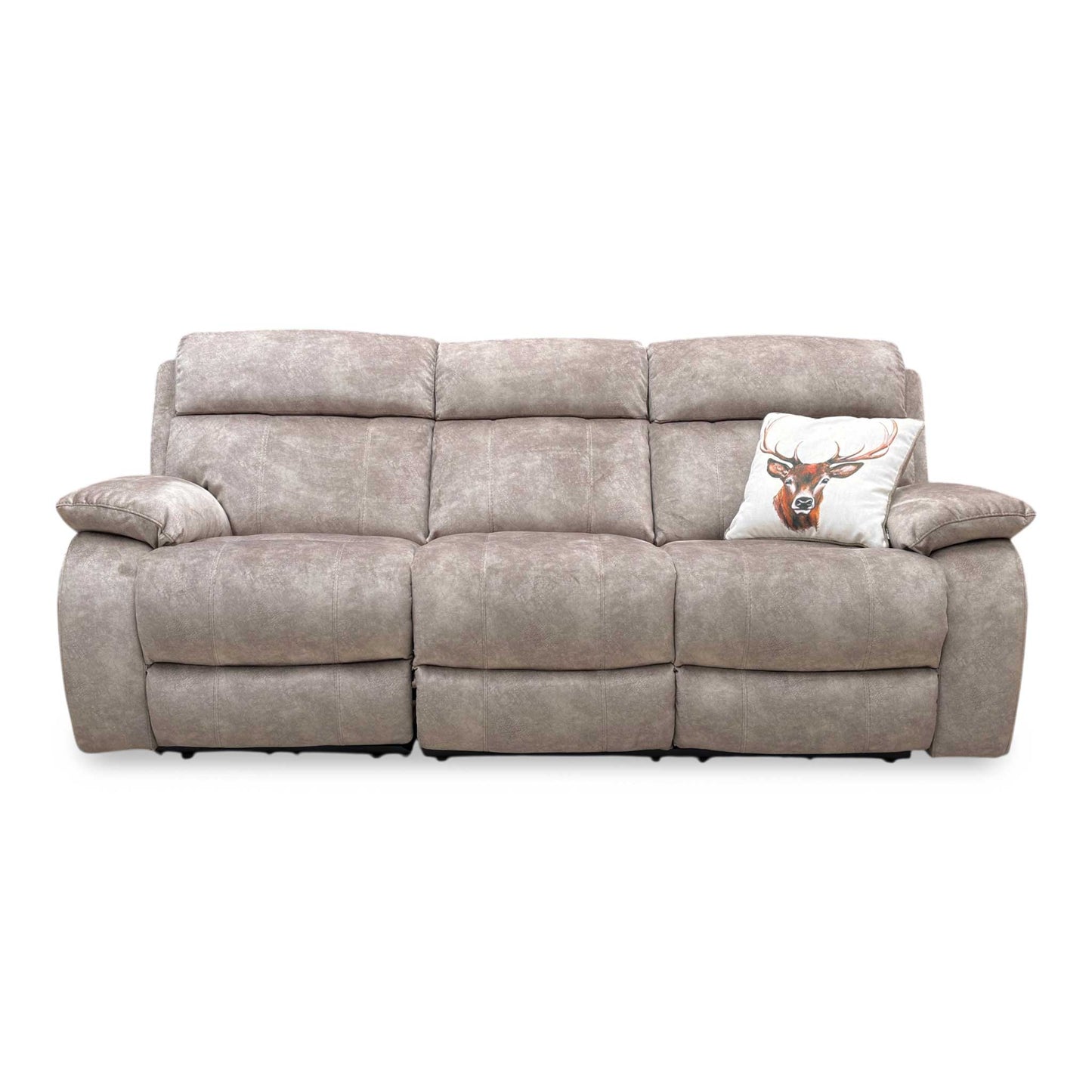 ‘Moreno' Bfa-Bnn-R29 Mink Velvet 3 Seater Power Recliner Sofa
