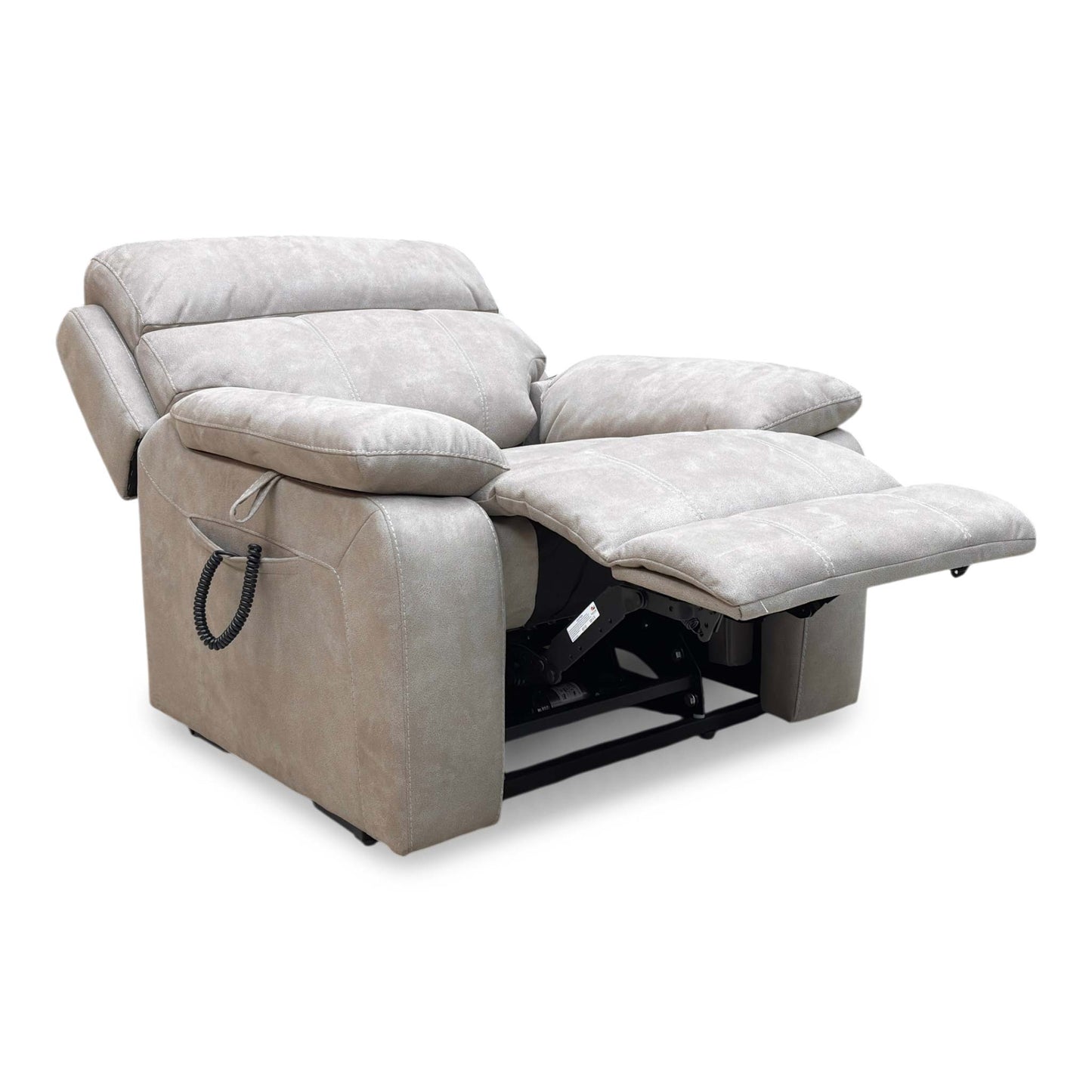 ‘Moreno’ Bfa-Blj-R946 Silver Suede Fabric Lift and Rise Recliner Chair