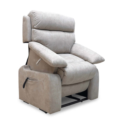 ‘Moreno’ Bfa-Blj-R946 Silver Suede Fabric Lift and Rise Recliner Chair