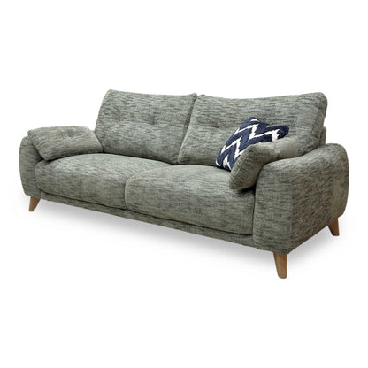 ‘Malmo’ Fab-Mga-R11 Olive Green Fabric 3 Seater Sofa