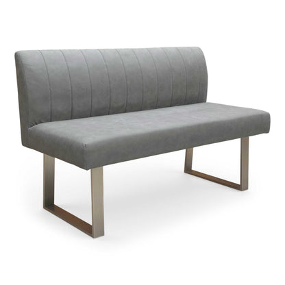 ‘Grigio’ Grey Fabric High Back Dining Bench