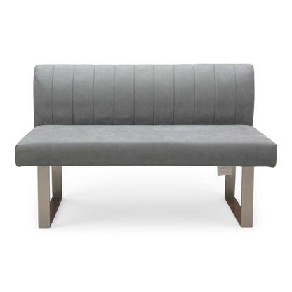 ‘Grigio’ Grey Fabric High Back Dining Bench