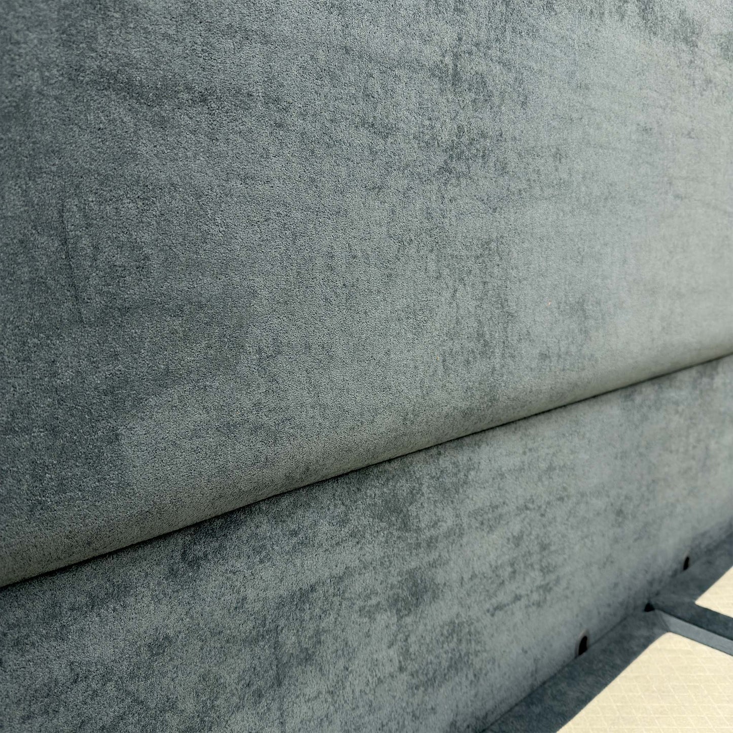'Hamilton' Milan Petrol Velvet Floor Standing Headboard + Divan Base - Super King