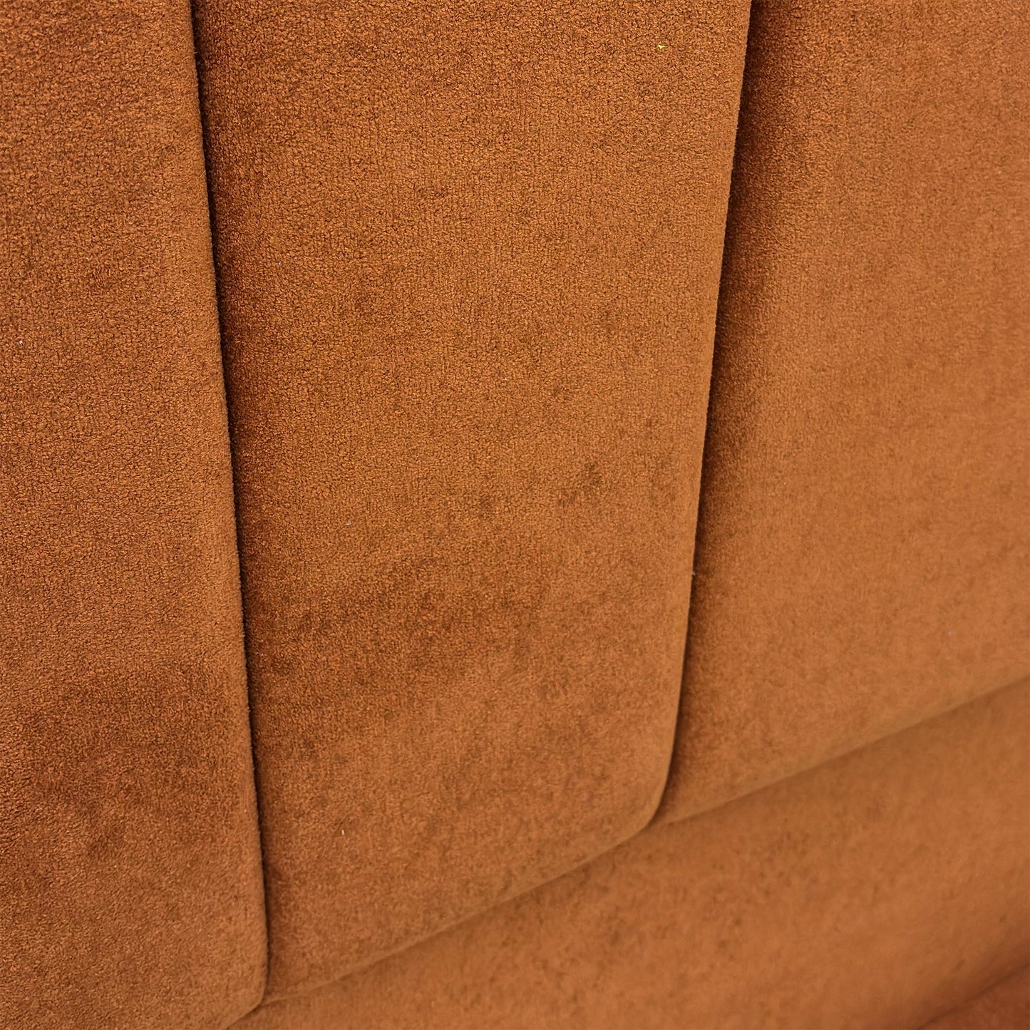 ‘Luna' Milan Marmalade Velvet Floor Standing Headboard + 4 Draw Divan Base - King