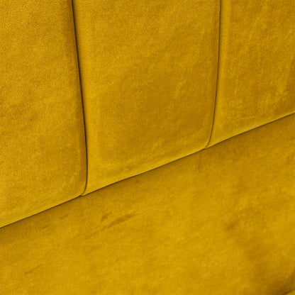 ‘Pluto’ Plush Corn Velvet Floor Standing Headboard + Divan Base - Double