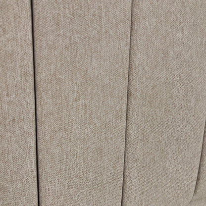 ‘Luna’ Orkney Oat Fabric Floor Standing Headboard + 2 Draw Divan Base - Double