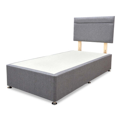 ‘Capella’ Orkney Charcoal Fabric Headboard + Divan Base - Single