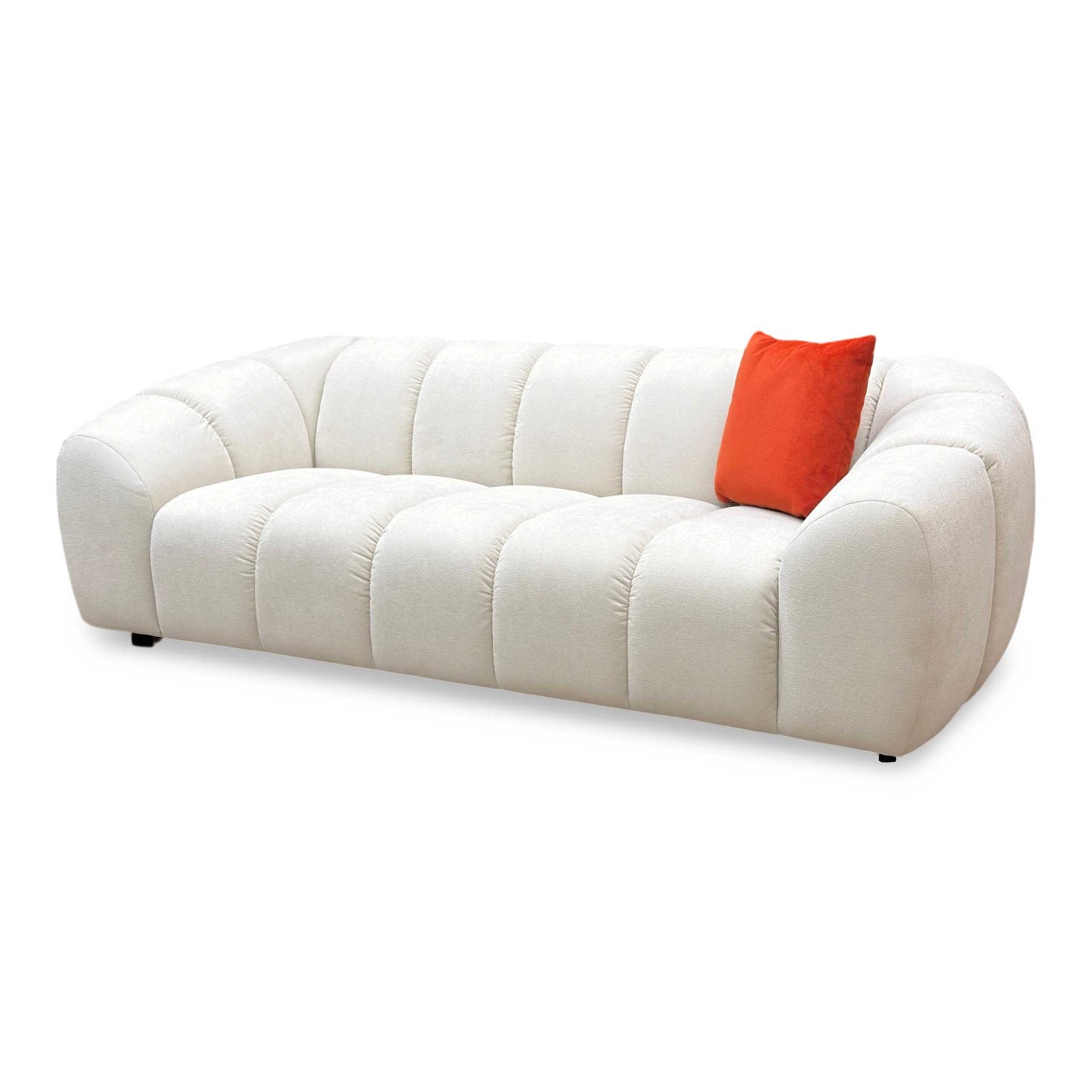 ‘Waldorf’ Light Grey Fabric 3 Seater Sofa