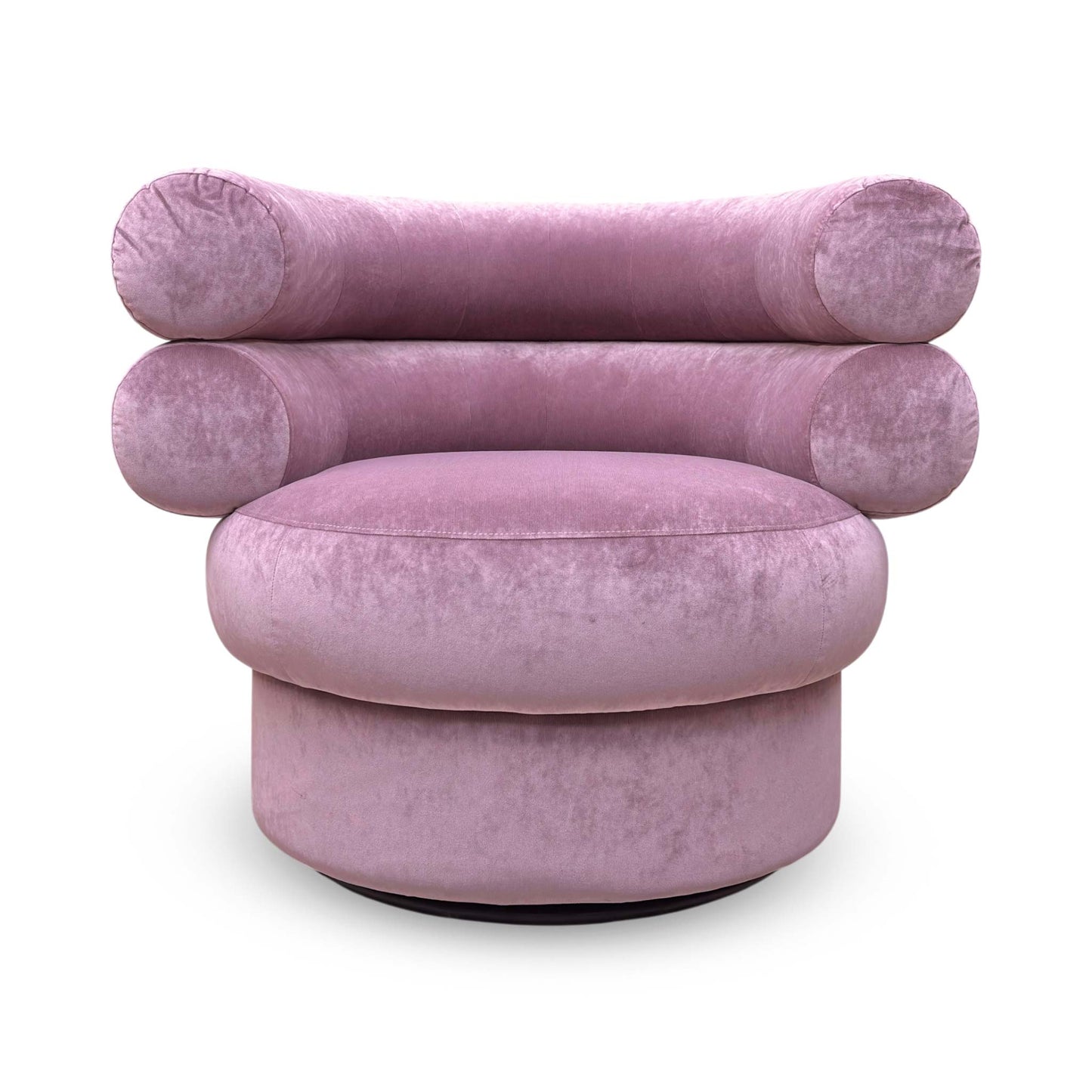 ‘Fitzrovia’ Orchid Pink Linen Fabric Accent Swivel Chair