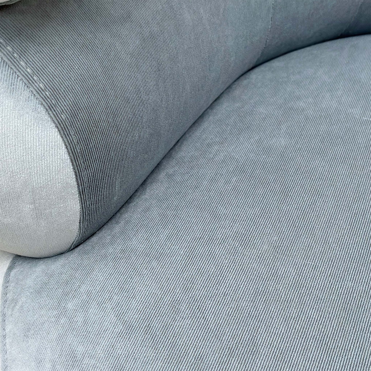 ‘Fitzrovia’ Mist Bluish Grey Linen Fabric Accent Swivel Chair