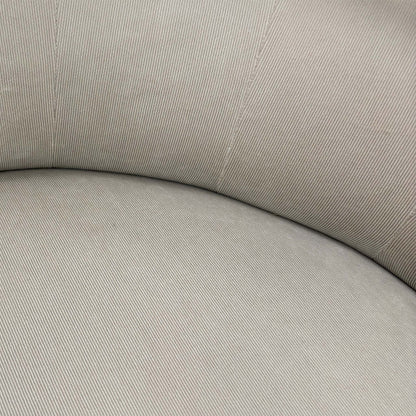‘Fitzrovia’ Fog Silver Linen Fabric Accent Swivel Chair
